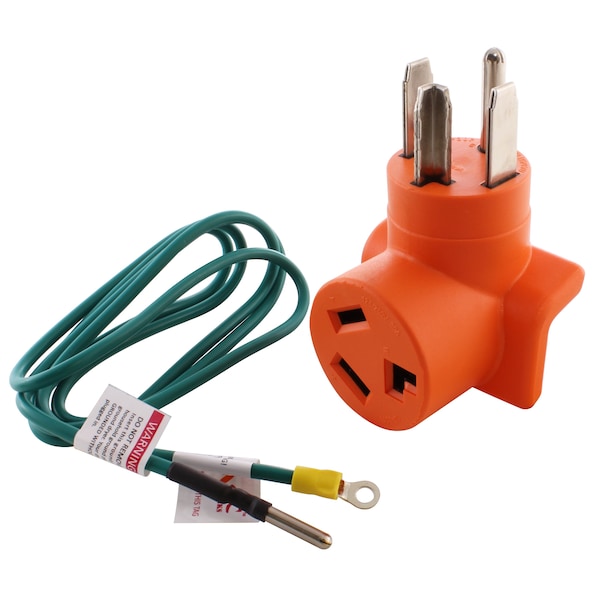Ac Works 4-Prong NEW Dryer Plug to 3-Prong OLD Dryer Socket Adapter - AD14301030