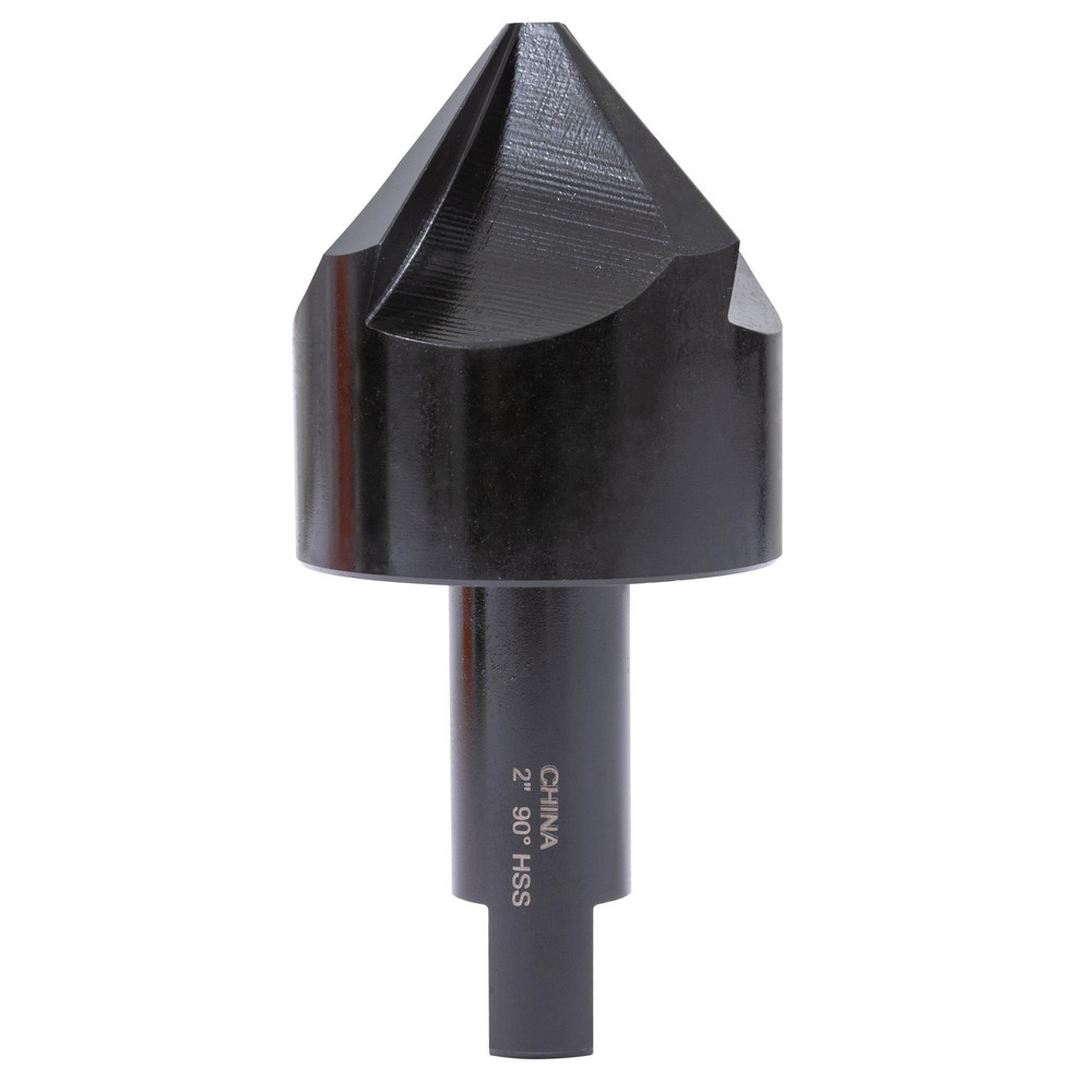 Hertel Countersink: 2" Head Dia, 90.00 deg Included Angle, 4 Flute, High-Speed Steel, Right Hand Cut - GX89330195
