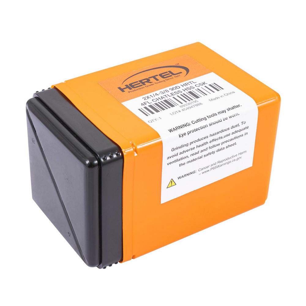 Hertel Countersink: 2" Head Dia, 90.00 deg Included Angle, 4 Flute, High-Speed Steel, Right Hand Cut - GX89330195