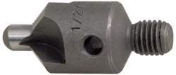 Made in USA 2-1/2" OAL, 1/2" Head Dia, 3 Flute, 100° Incl Angle, Integral Pilot, Adjustable Stop Countersink - 152-3-100-.3125