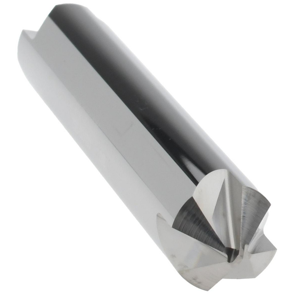 ProMax Chamfer Mill: 3/8" Dia, 3/8" Shank Dia, 90 deg, 4 Flute, Solid Carbide, Double End - 135-02430