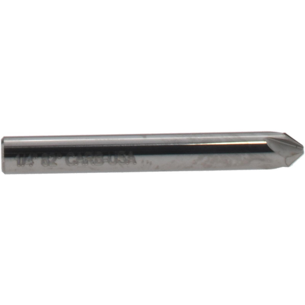 Hertel Countersink: 1/4" Head Dia, 82.00 deg Included Angle, 4 Flute, Solid Carbide, Right Hand Cut - 334-003060