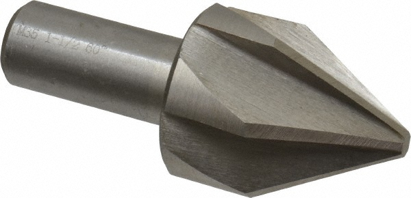 Value Collection Countersink: 1-1/2" Head Dia, 60.00 deg Included Angle, 6 Flute, Cobalt Steel, Right Hand Cut - SC2160132