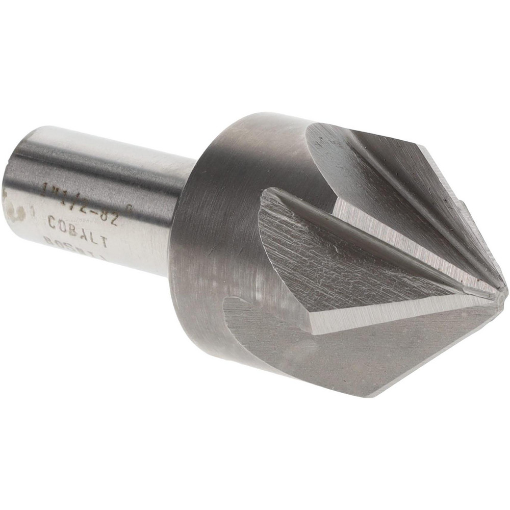 Value Collection Countersink: 1-1/2" Head Dia, 60.00 deg Included Angle, 6 Flute, Cobalt Steel, Right Hand Cut - SC2160132