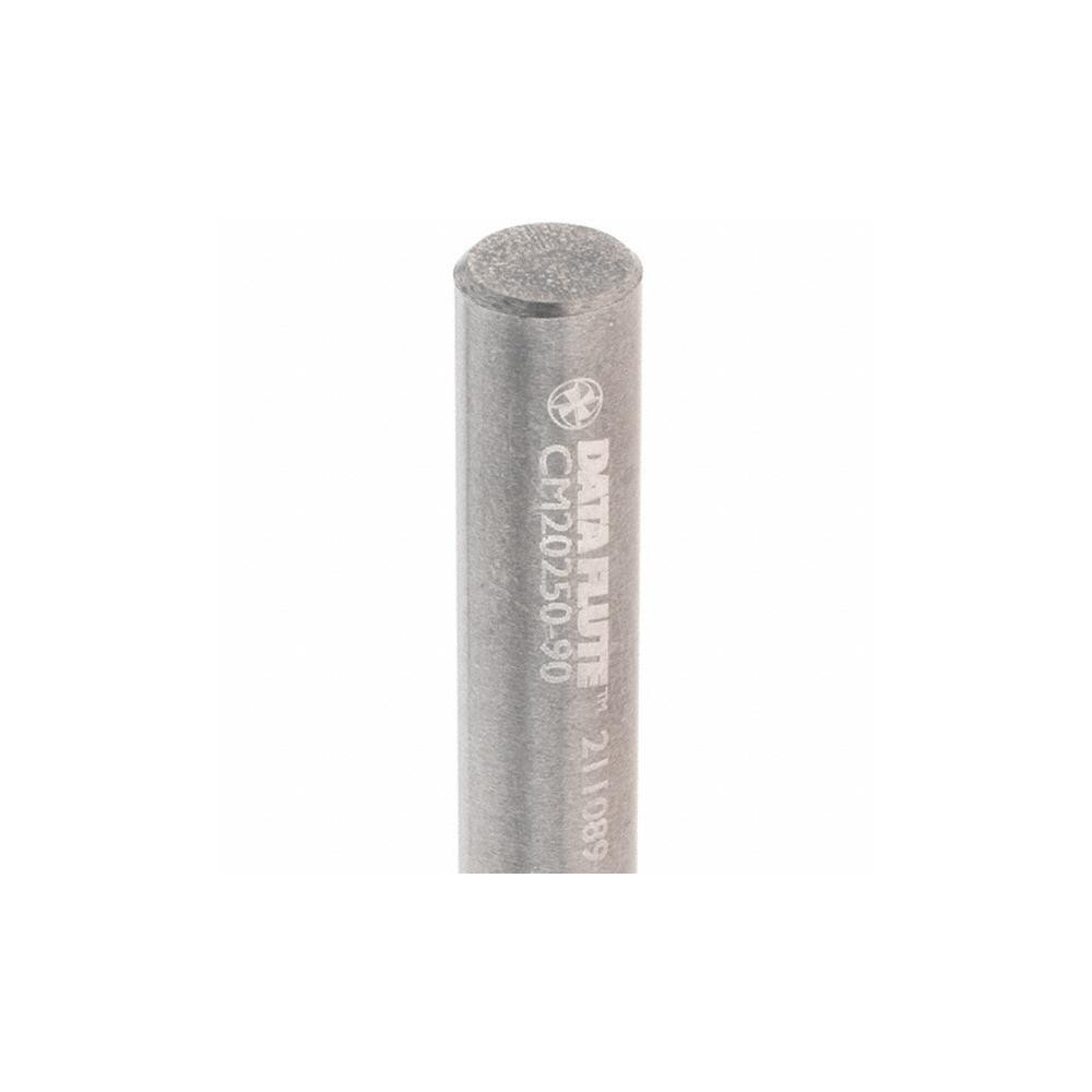 Made in USA Chamfer Mill: 1/4" Dia, 1/4" Shank Dia, 90 deg, 2 Flute, Solid Carbide, Single End - 34756-00-D