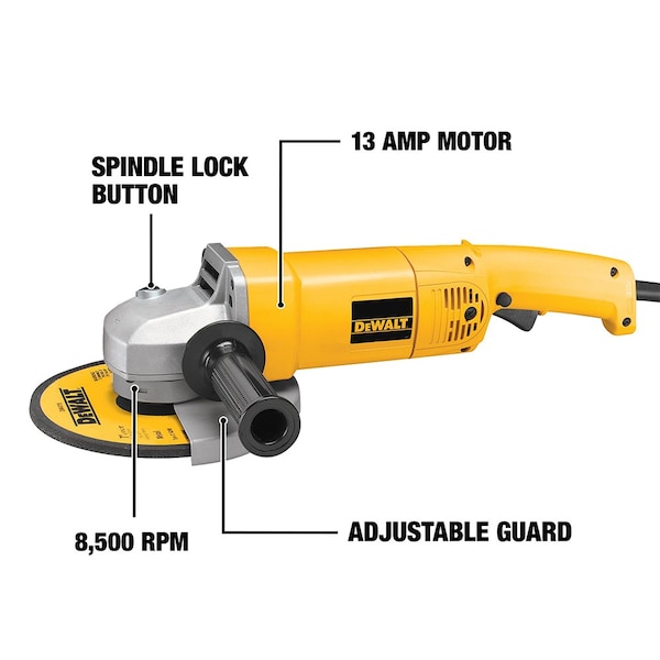 Dewalt 7 in. (180mm) Medium Angle Grinder - DW840 - FerreDepot