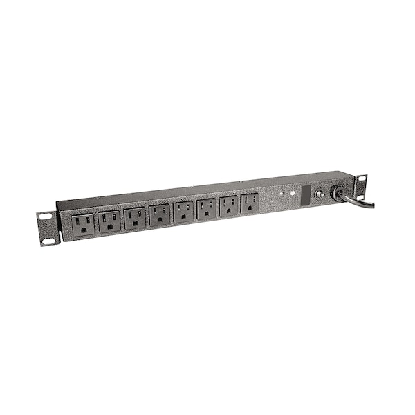 Chatsworth Products Cpi BASIC HORIZONTAL PWR STRIP, SGL PHASE, 125V, 20A, 6-RECPT - 12816-708