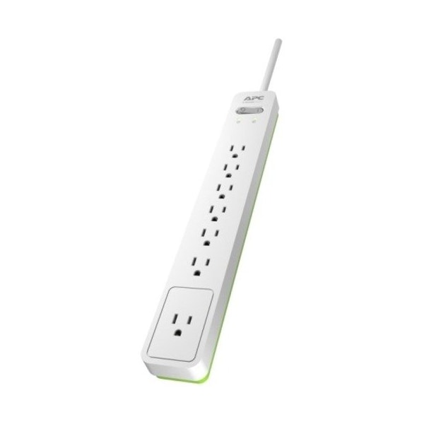 Apc SurgeArrest 7-Outlet Surge Protector with 6 ft. Cord (White) - PE76W