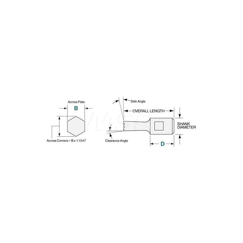 Made in USA Hexagon Broaches; Hex Size (Inch): 3/8; Pilot Hole Dia (Inch): 0.392265 in; Pilot Hole Dia (Decimal Inch): 0.392265 in; Coated: Uncoated; Broach Coating: Bright (Polished); Bright; Maximum Dimension Across Corners (Decimal Inch): 0.4376; 0.4376 in; Overall Length (Decimal Inch): 1.7500 - 506-379