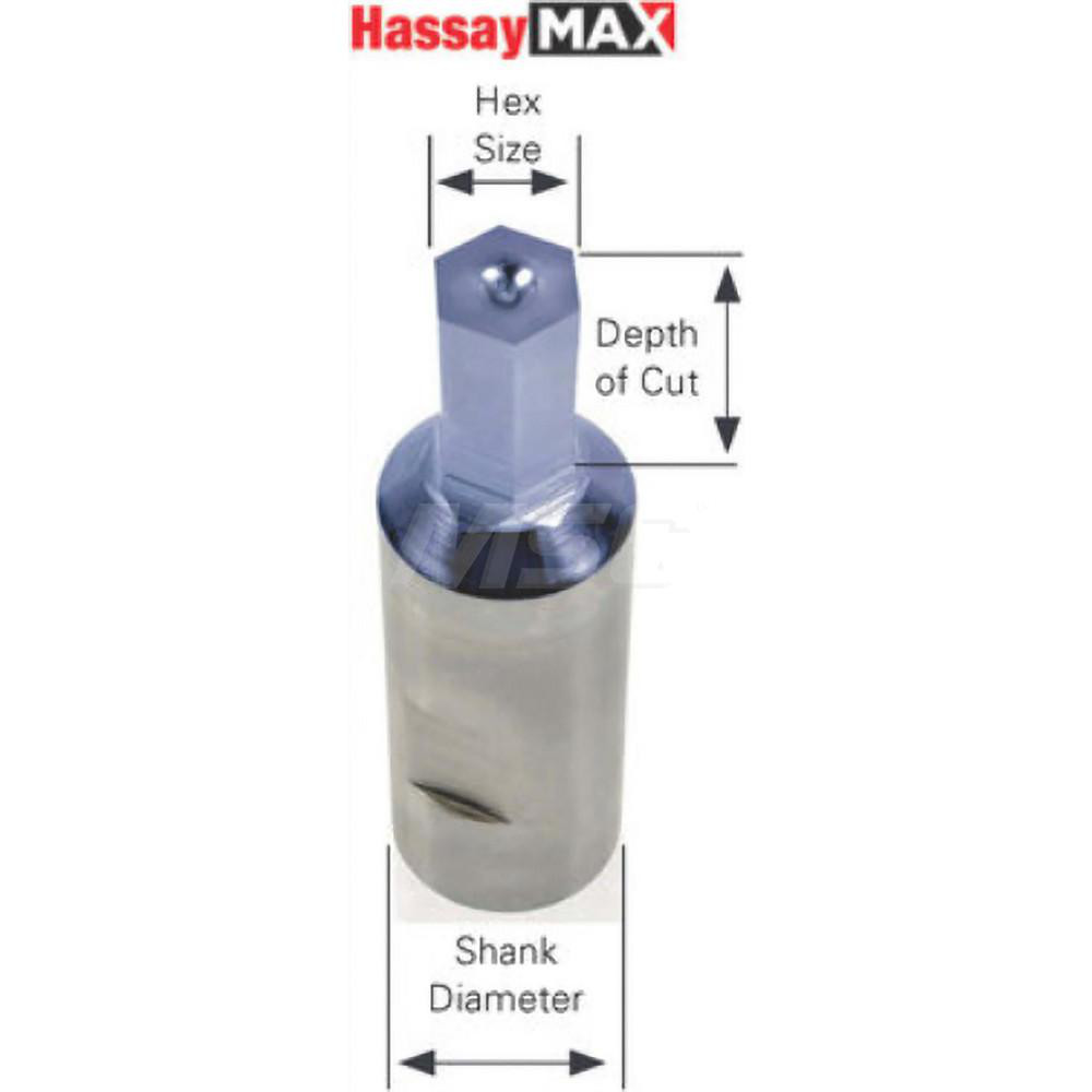 Somma Tool Co. Hexagon Broaches: 0.1250, High-Speed Steel, Bright/Uncoated, Uncoated - HX2-1/8-F