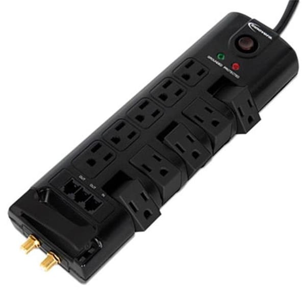 Innovera Innovera 71657 Surge Protector; 10 Outlets; 6ft Cord; Tel-DSL-Coax; 2880 Joules - 71657