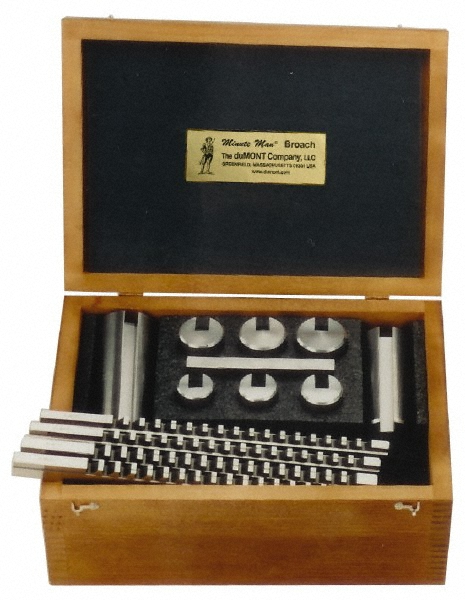 Dumont Minute Man 8 Piece, 1/16 to 1/8" Keyway Width, Style A Keyway Broach Set - 11101
