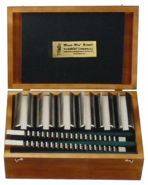 Dumont Minute Man 8 Piece, 5/8 to 3/4" Keyway Width, Style E Keyway Broach Set - 11131