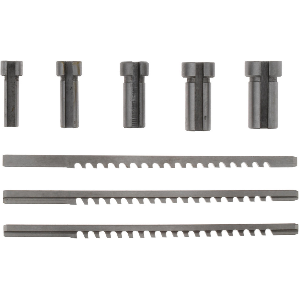 Value Collection 8 Piece, 1/16 to 1/8" Keyway Width, Style A Keyway Broach Set - 1395-0109