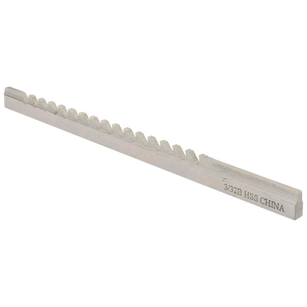 Value Collection Keyway Broach: Style B, High Speed Steel, 3/32" Wide - 395-1106