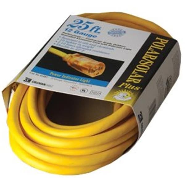 Southwire SJEOW; Polar/Solar Extension Cord, 12 AWG, Outdoor, 12/3, 25 ft - 172-01687