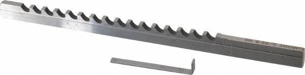 Dumont Minute Man Keyway Broach Sets; Broach Style: B; Minimum Keyway Width (Inch): 0.125 in; Maximum Keyway Width (Inch): 0.1875 in; Coated: Uncoated; Bushing Type: Collared; Series: D; Bushing Dia: 0.6250; Keyway Broach Type: Keyway; Number of Shims Required: 1; Broach Coating: Bright (Polished) - 0030925/0030240