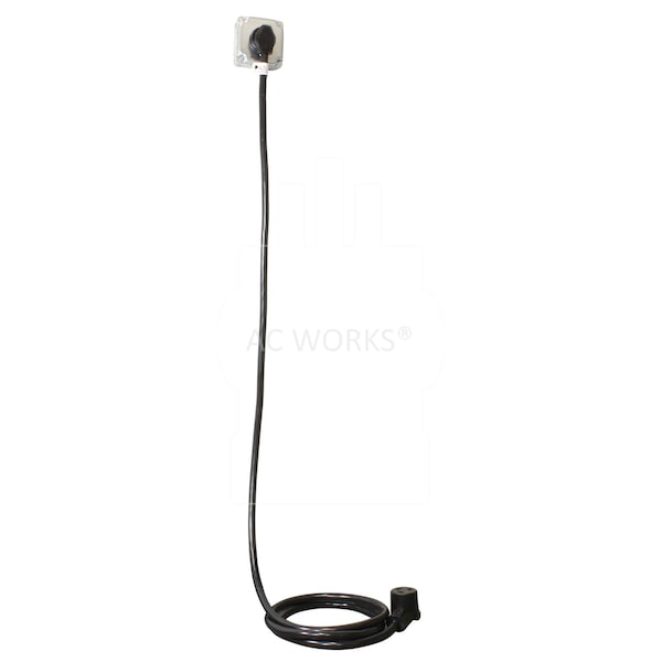 Ac Works STW; Cold Weather Extension Cord, 10 AWG, Indoor/Outdoor, 10/3, 1 Outlets, 10-30R, Black, PVC - 1030PR-050