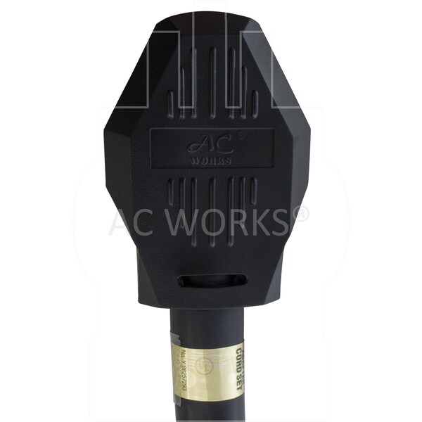 Ac Works STW; Cold Weather Extension Cord, 10 AWG, Indoor/Outdoor, 10/3, 1 Outlets, 10-30R, Black, PVC - 1030PR-050