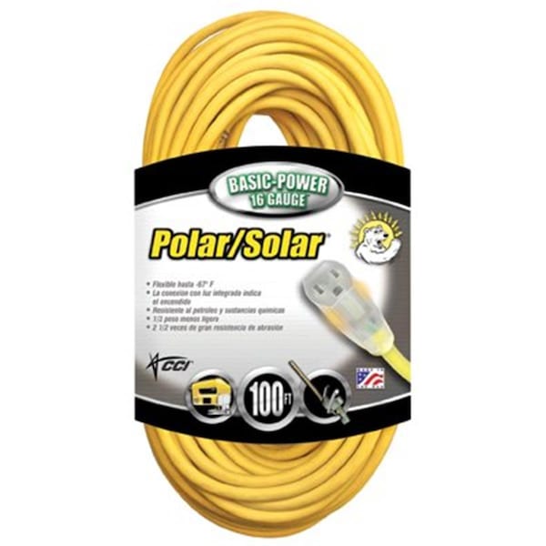 Southwire SJEOW; Polar/Solar Extension Cord, 16 AWG, Outdoor, 16/3 - CO390234