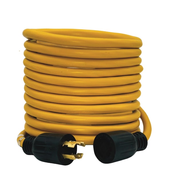 Connecticut Electric Cold Weather Extension Cord, 10 AWG, Indoor/Outdoor, Yellow/Black, Nylon, 10 ft - HEPC3010