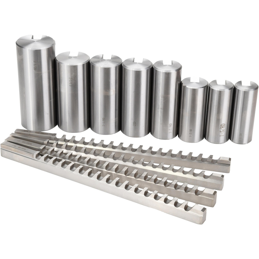 Value Collection 22 Piece, 5/16 to 1/2" Keyway Width, Style D Keyway Broach Set - 1395-0323