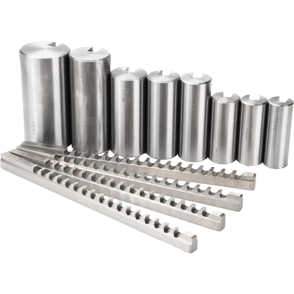 Value Collection 22 Piece, 5/16 to 1/2" Keyway Width, Style D Keyway Broach Set - 1395-0322