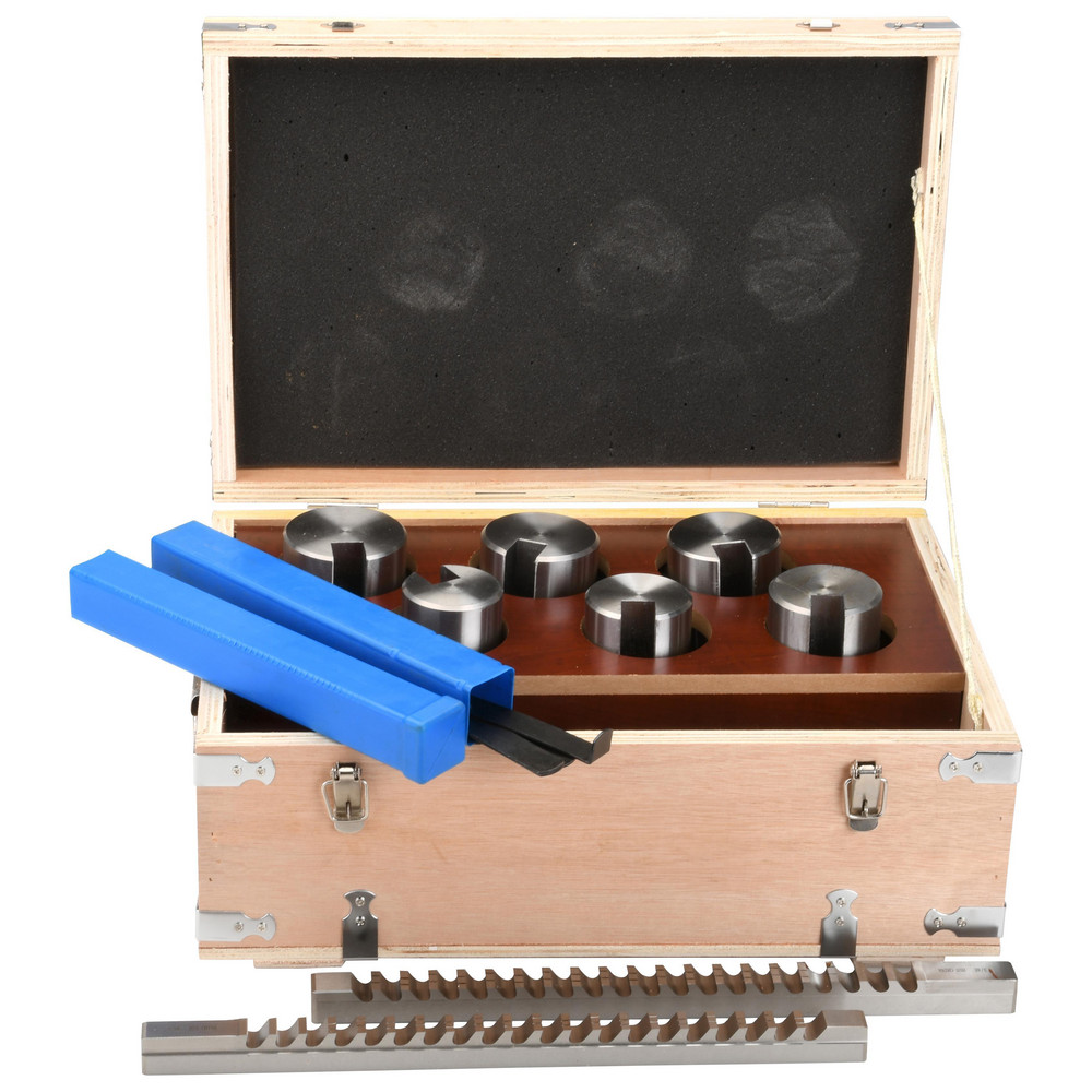Value Collection 17 Piece, 5/8 to 3/4" Keyway Width, Style E Keyway Broach Set - 1395-0218