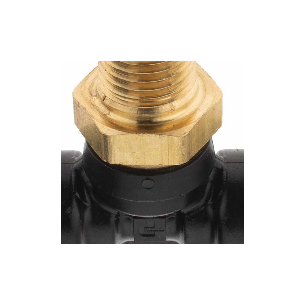 Parker Push-to-Connect Tube x MNPT x Tube x Male Fitting: Swivel Branch Tee, 3/8" OD - PF-00077