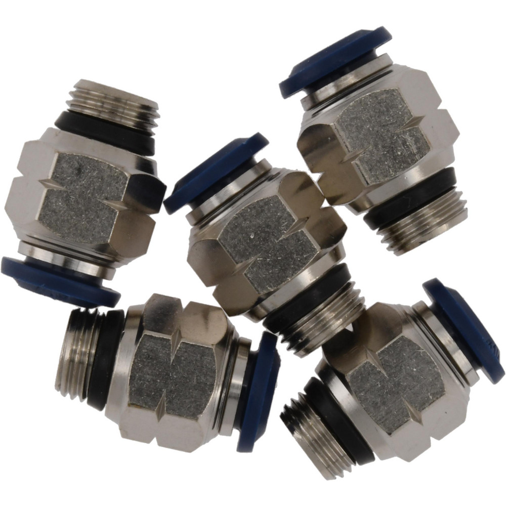 PRO-SOURCE Push-to-Connect Tube x Universal Thread Fitting: Straight & Male, 1/8 Thread, Universal, 1/4" OD - 2555514865PRO