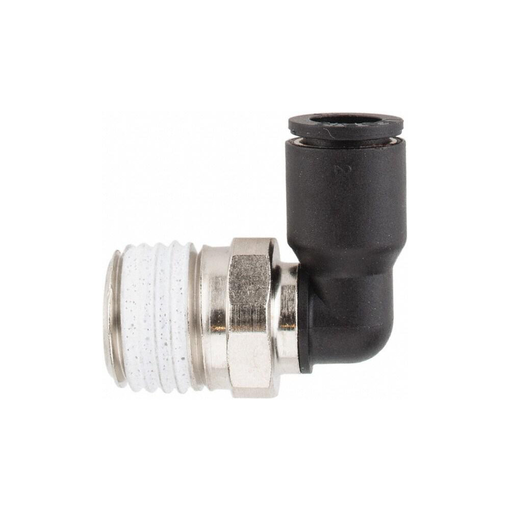 Legris Push-to-Connect Fitting: Male Elbow, NPT, 1/4" OD - 3109 56 14