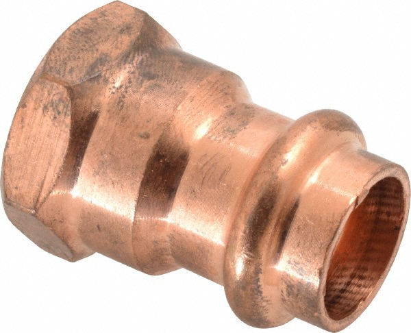 NIBCO Wrot Copper Pipe Adapter: 1" Fitting, P x M, Press Fitting, Lead Free - 9031350PC