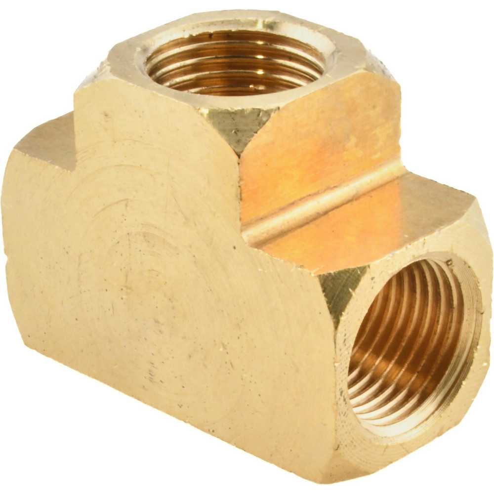 CerroBrass Industrial Pipe Female Tee: 3/8" Female Thread, FNPT - 28027