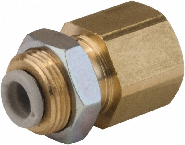 SMC PNEUMATICS Push-to-Connect Push-to-Connect Fitting: Bulkhead, BSPT, 8.00 mm OD - KQ2E08-02A
