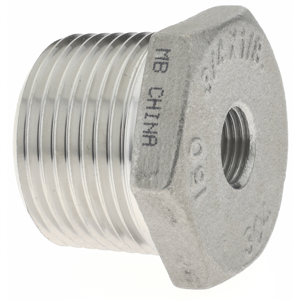 Merit Brass Pipe Bushing: 3/4 x 1/4", 304 Stainless Steel - K414-1204
