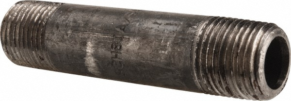 Value Collection Black Pipe Nipple: 3/8" Dia x 1-1/2" Long, Schedule 80 - MSCXNB03015