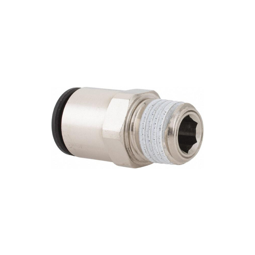 Legris Push-to-Connect Tube x MNPT Fitting: Connector, NPT, 3/8" OD - 3175 60 14