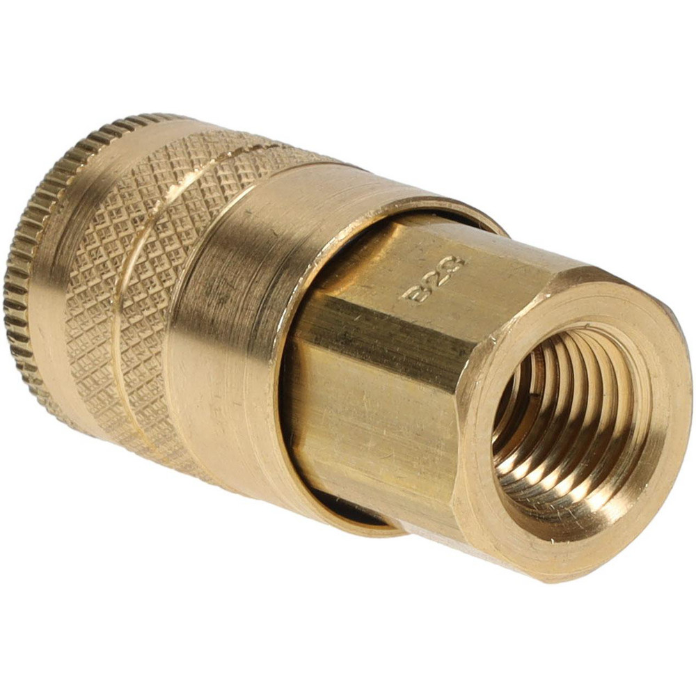 Parker Pneumatic Hose Coupling: 1/4-18, 1/4" Body Dia, Industrial Interchange - B23