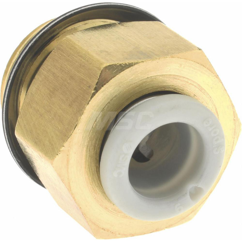 SMC PNEUMATICS Push-to-Connect Push-to-Connect Fitting: Connector, Universal, 6.00 mm OD - KQ2H06-U02A