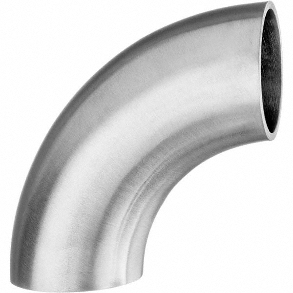 USA Industrials Sanitary Stainless Steel Pipe 90 ° Short Elbow, 2-1/2", Butt Weld Connection - ZUSA-STF-BW-14