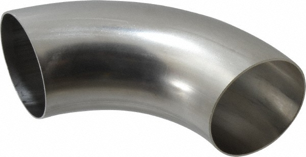 USA Industrials Sanitary Stainless Steel Pipe 90 ° Short Elbow, 2-1/2", Butt Weld Connection - ZUSA-STF-BW-14