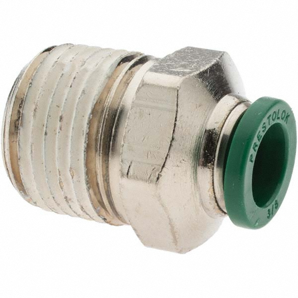 Legris Push-to-Connect Tube x MNPT x Tube x Male Fitting: Connector, NPT, 3/8" OD - 3675 60 11