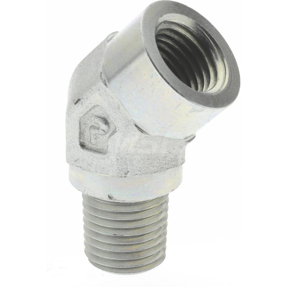 Brennan Industrial Pipe Straight Swivel Adapter: 1/4-18 Female Thread, 1/4-18 Male Thread, FNPSM x MNPTF - 10346