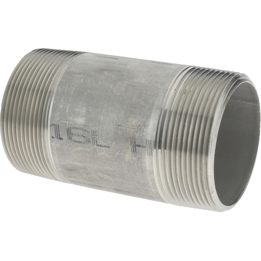 Merit Brass Stainless Steel Pipe Nipple: 2" Pipe, Grade 316 & 316L - 6032-400