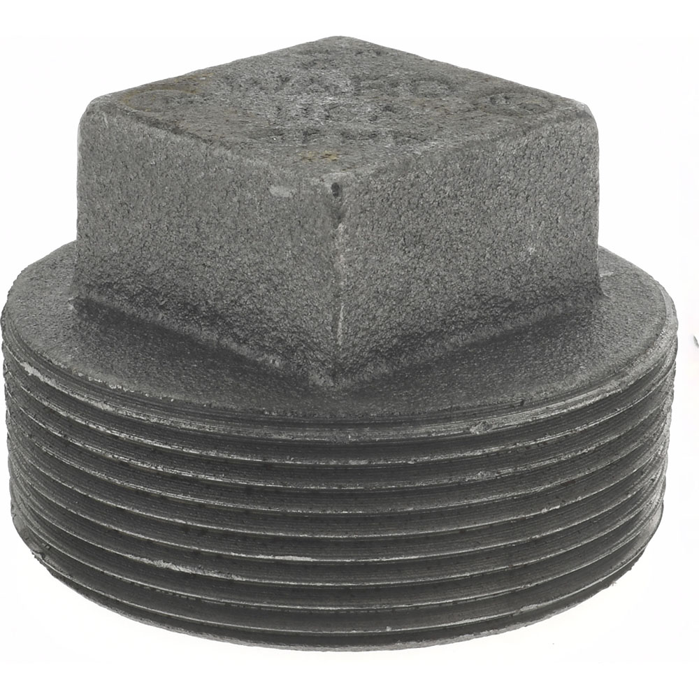 Anvil Black Pipe Fittings: Union, 2", Threaded, Malleable Iron - 0312822760