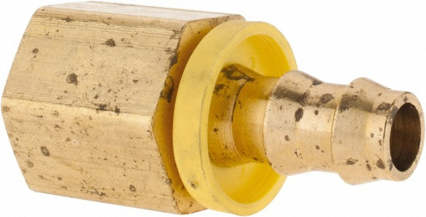 Parker Hydraulic Hose Female NPTF Pipe Rigid Fitting: 0.375" ID, 6 mm, 3/8-18 - 30282-6-6B