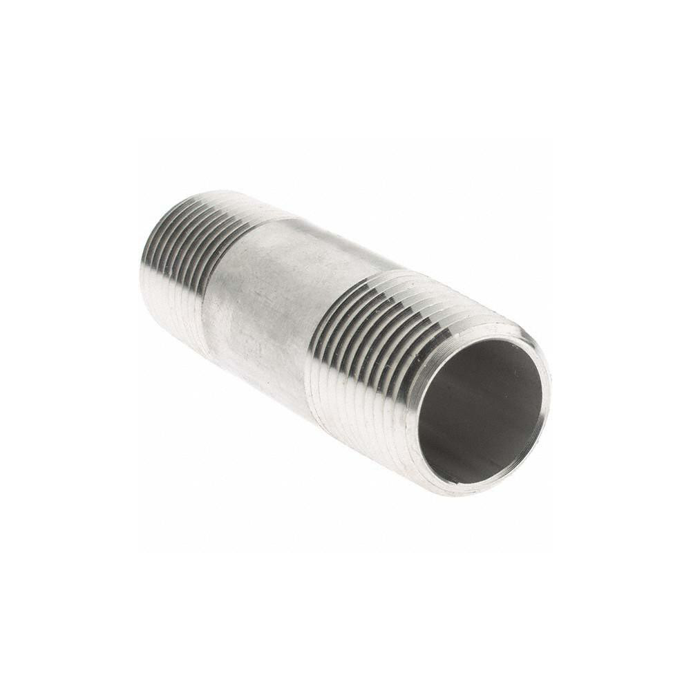 Value Collection Stainless Steel Pipe Nipple: 1/2" Pipe, Grade 316 & 316L - 6BN1/2*21/2