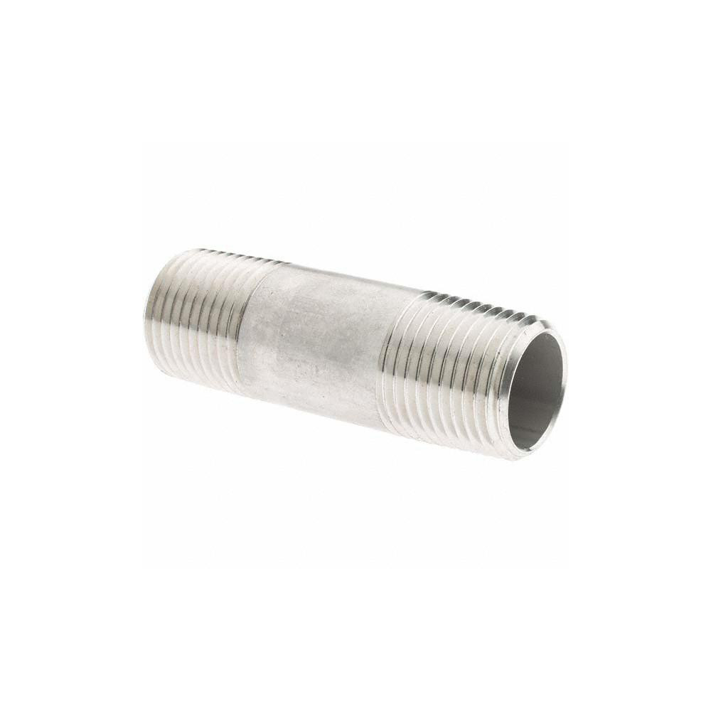 Value Collection Stainless Steel Pipe Nipple: 1/2" Pipe, Grade 316 & 316L - 6BN1/2*21/2