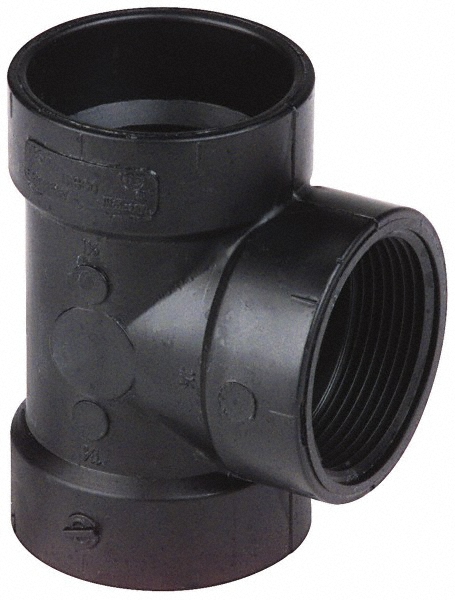 NIBCO Drain, Waste & Vent 90 deg; Street Elbow: 1-1/2" Fitting, Spig x Hub, Acrylonitrile Butadiene Styrene - I058050