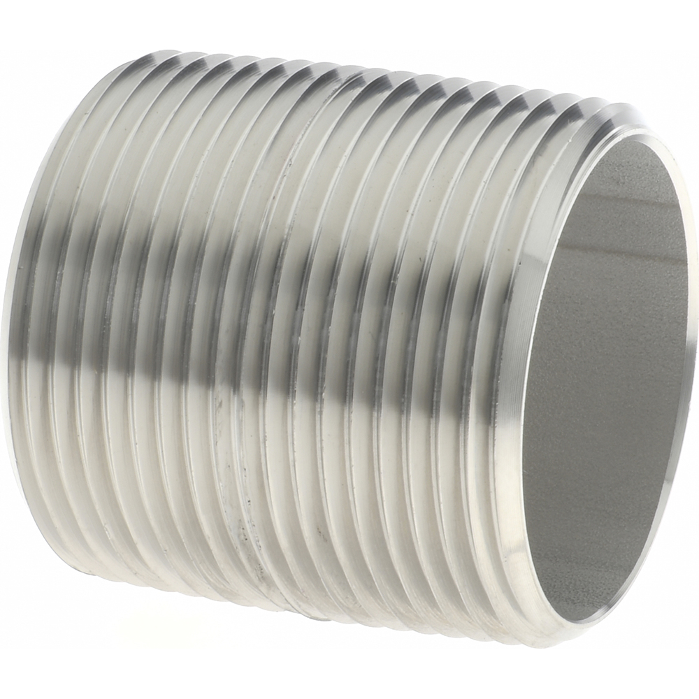 Value Collection Stainless Steel Pipe Nipple: 1-1/4" Pipe, Grade 316 & 316L - 6BN11/4*3
